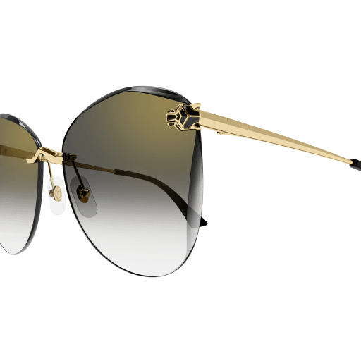 Panthère de Cartier Butterfly Rimless Sunglasses