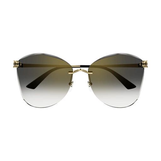 Panthère de Cartier Butterfly Rimless Sunglasses