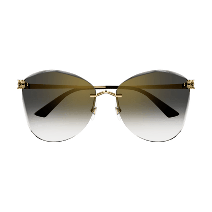 Panthère de Cartier Butterfly Rimless Sunglasses