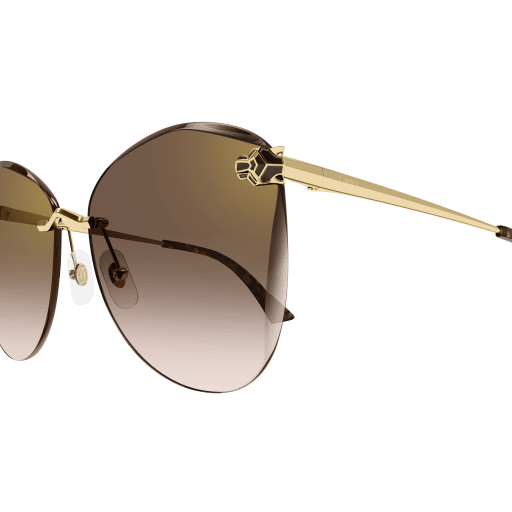 Panthère de Cartier Butterfly Rimless Sunglasses