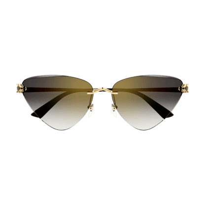 Panthère de Cartier Triangle Rimless Sunglasses