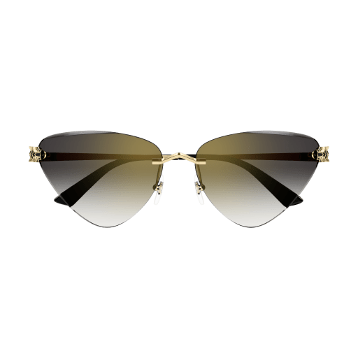 Panthère de Cartier Triangle Rimless Sunglasses