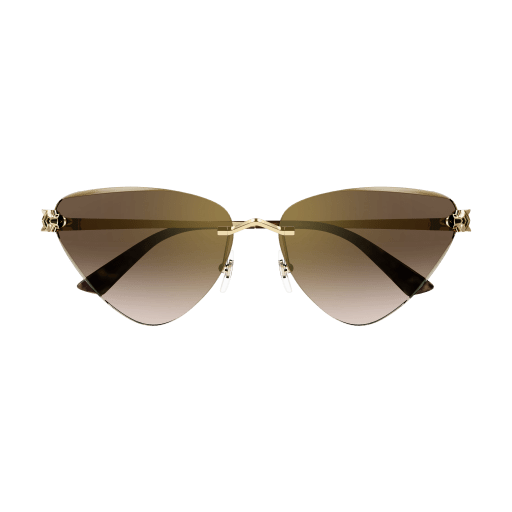 Panthère de Cartier Triangle Rimless Sunglasses