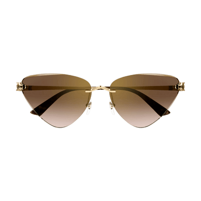 Panthère de Cartier Triangle Rimless Sunglasses