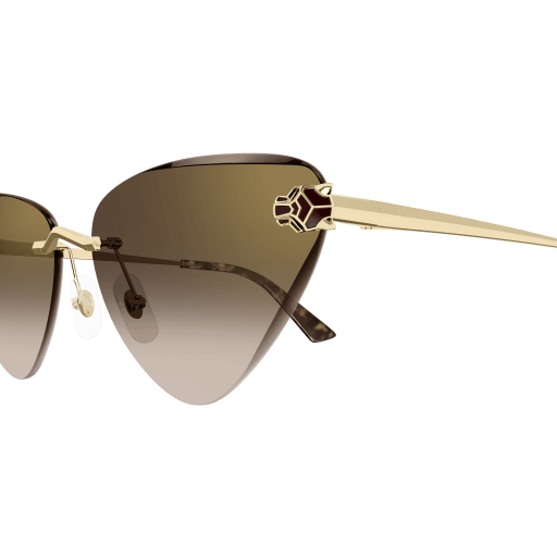 Panthère de Cartier Triangle Rimless Sunglasses