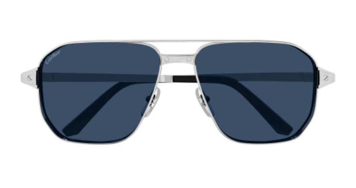 Santos de Cartier Aviator Metal Polarized Sunglasses