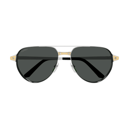 Santos de Cartier Aviator Metal Polarized Sunglasses