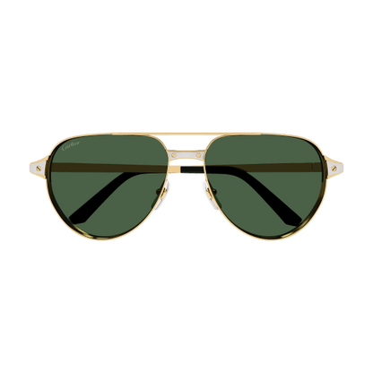 Santos de Cartier Aviator Metal Polarized Sunglasses