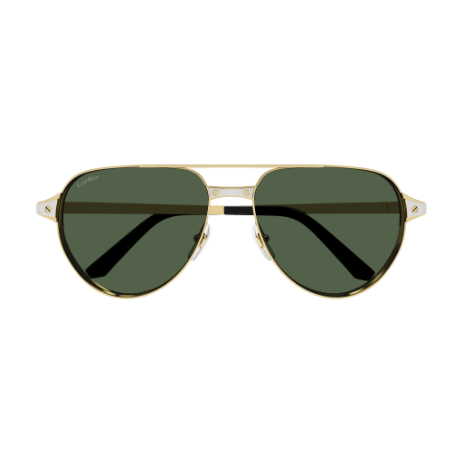 Santos de Cartier Aviator Metal Polarized Sunglasses