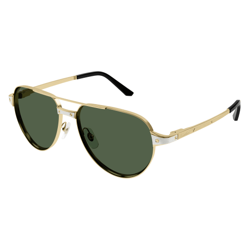 Santos de Cartier Aviator Metal Polarized Sunglasses
