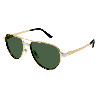 Santos de Cartier Aviator Metal Polarized Sunglasses