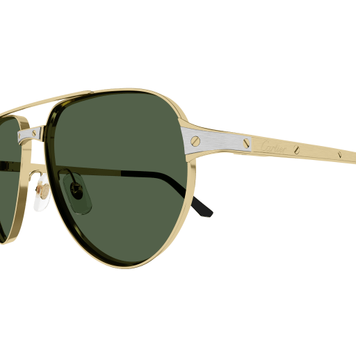 Santos de Cartier Aviator Metal Polarized Sunglasses