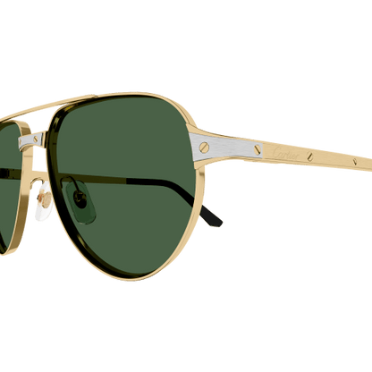 Santos de Cartier Aviator Metal Polarized Sunglasses