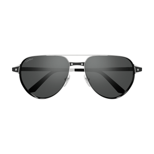 Santos de Cartier Aviator Metal Polarized Sunglasses
