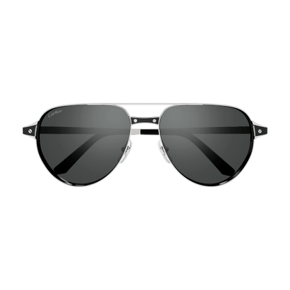 Santos de Cartier Aviator Metal Polarized Sunglasses