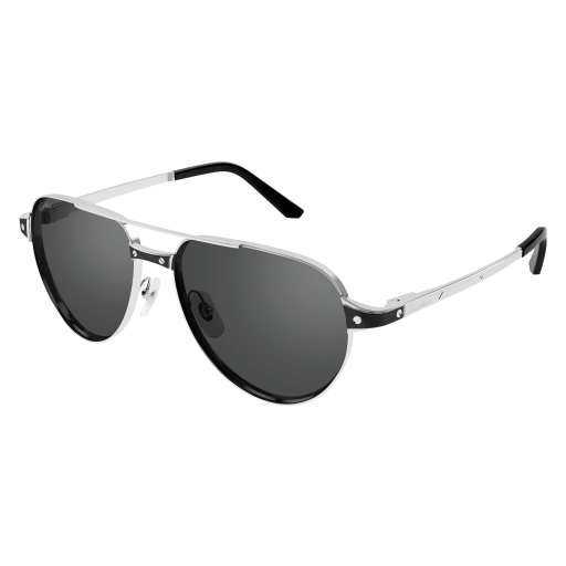 Santos de Cartier Aviator Metal Polarized Sunglasses