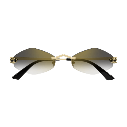 Panthère de Cartier Hexagonal Rimless Sunglasses
