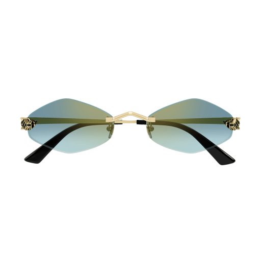 Panthère de Cartier Hexagonal Rimless Sunglasses