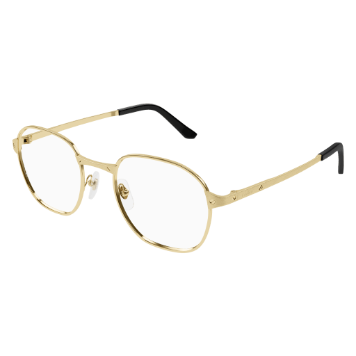 Santos de Cartier Square Metal Eyeglasses