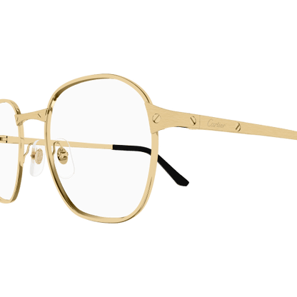 Santos de Cartier Square Metal Eyeglasses