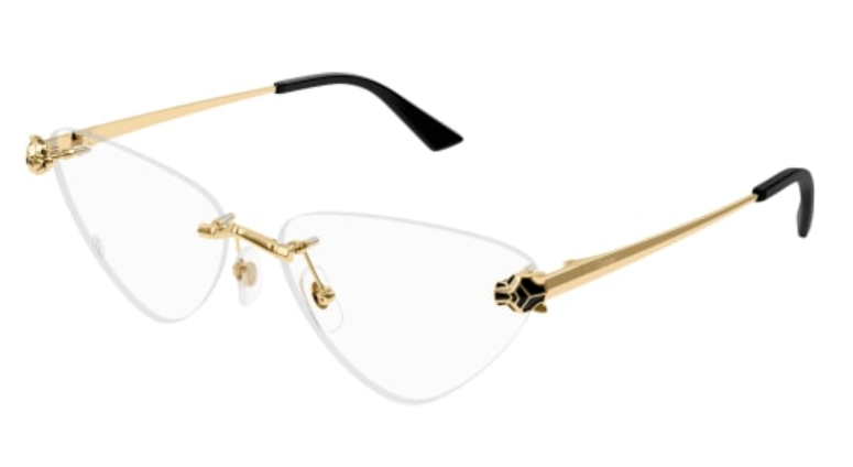 Panthère de Cartier Triangle Rimless Eyeglasses