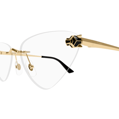 Panthère de Cartier Triangle Rimless Eyeglasses
