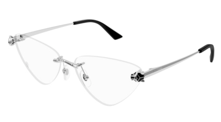 Panthère de Cartier Triangle Rimless Eyeglasses