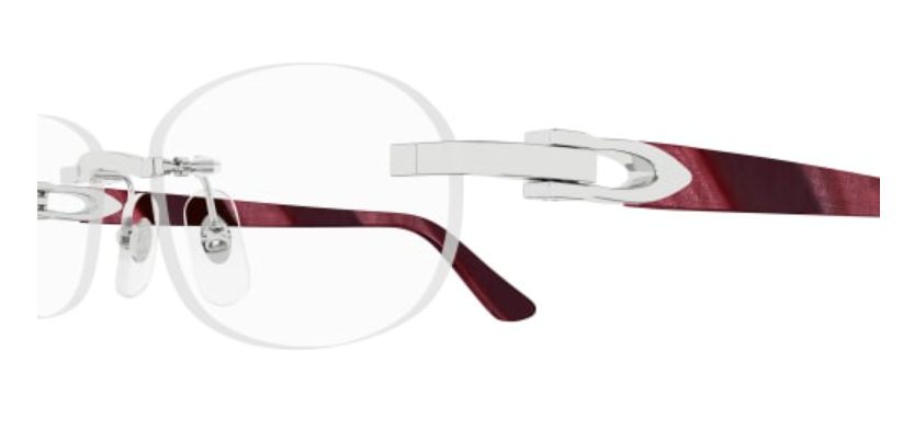 C Allongé de Cartier Motif Oval Acetate Eyeglasses