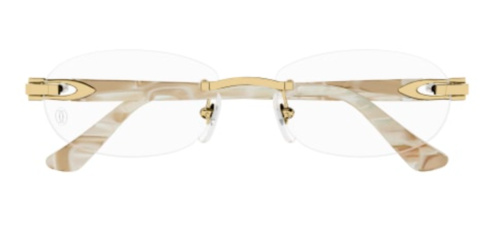 C Allongé de Cartier Motif Oval Acetate Eyeglasses