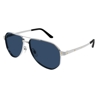 Santos de Cartier Aviator Metal Polarized Sunglasses