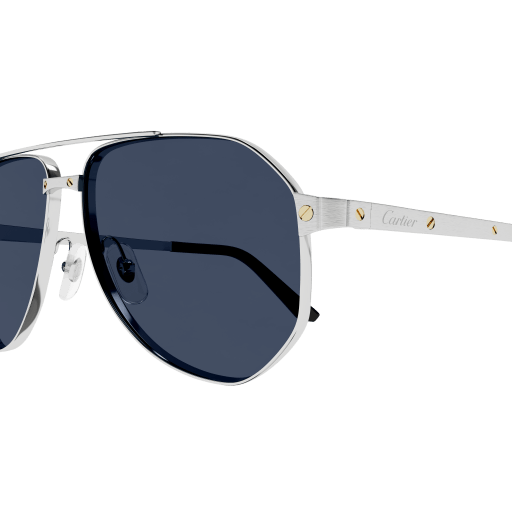 Santos de Cartier Aviator Metal Polarized Sunglasses