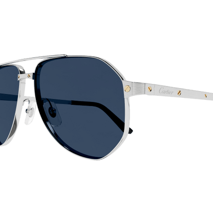 Santos de Cartier Aviator Metal Polarized Sunglasses