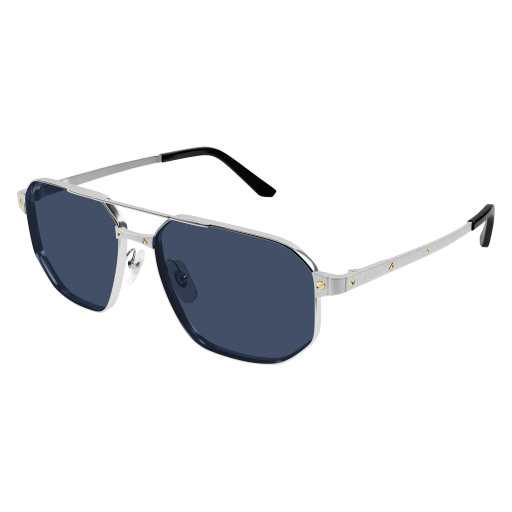 Santos de Cartier Aviator Metal Polarized Sunglasses