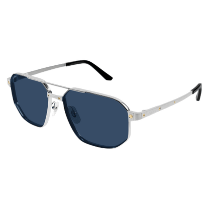 Santos de Cartier Aviator Metal Polarized Sunglasses