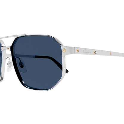 Santos de Cartier Aviator Metal Polarized Sunglasses
