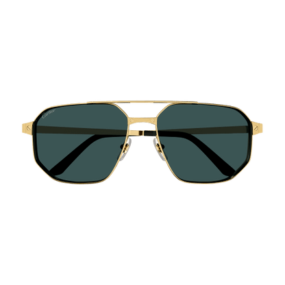 Santos de Cartier Aviator Metal Polarized Sunglasses