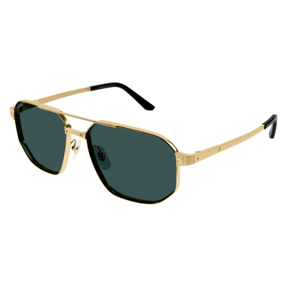 Santos de Cartier Aviator Metal Polarized Sunglasses