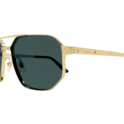 Santos de Cartier Aviator Metal Polarized Sunglasses