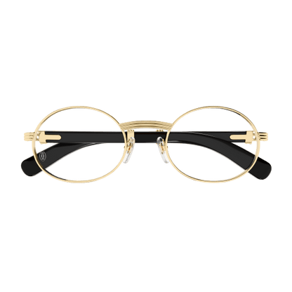 Première de Cartier Oval Wood/Horn Eyeglasses