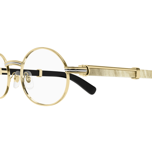 Première de Cartier Oval Wood/Horn Eyeglasses
