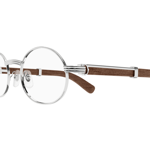 Première de Cartier Oval Wood/Horn Eyeglasses