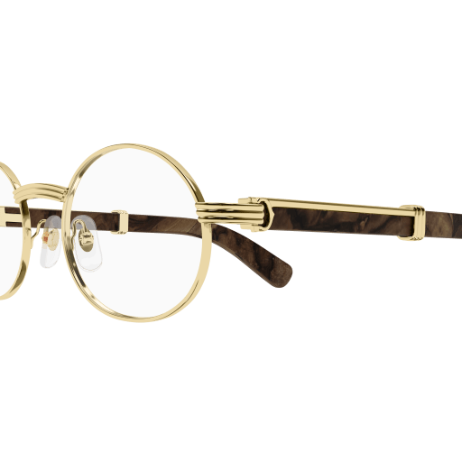 Première de Cartier Oval Wood/Horn Eyeglasses