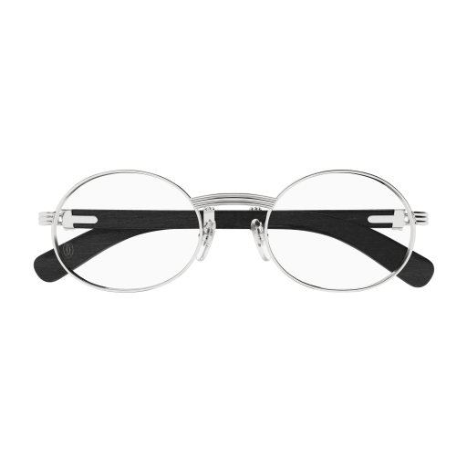 Première de Cartier Oval Wood/Horn Eyeglasses