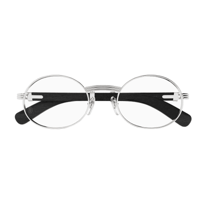 Première de Cartier Oval Wood/Horn Eyeglasses