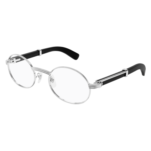 Première de Cartier Oval Wood/Horn Eyeglasses