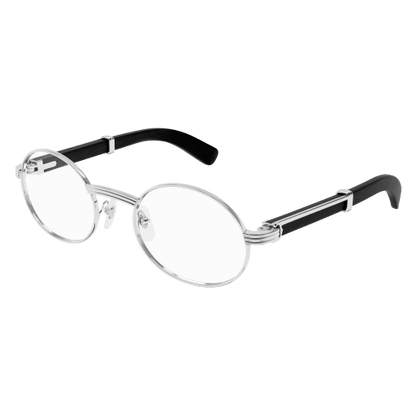 Première de Cartier Oval Wood/Horn Eyeglasses