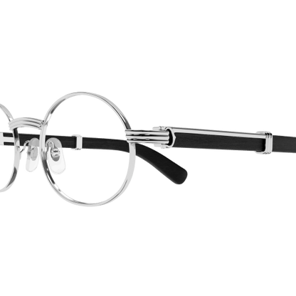 Première de Cartier Oval Wood/Horn Eyeglasses