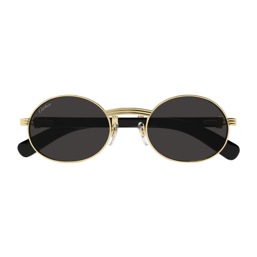 Première de Cartier Oval Wood/Horn Sunglasses