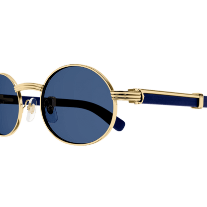 Première de Cartier Oval Wood/Horn Sunglasses