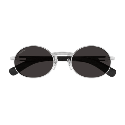 Première de Cartier Oval Wood/Horn Sunglasses